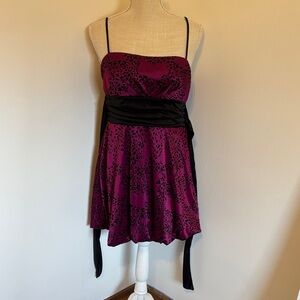 💜 Speechless Purple Leopard Mini Dress (Size L- CHECK DESCRIPTION)